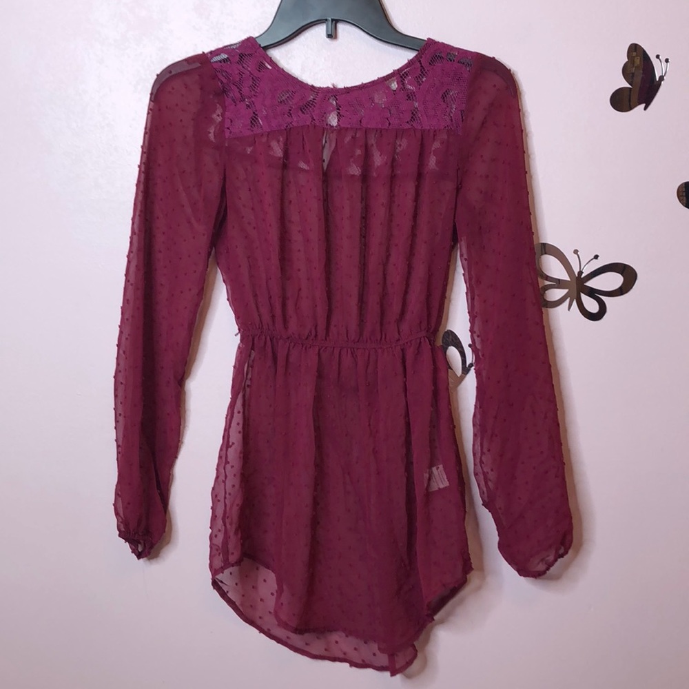 Sheer Magenta Top